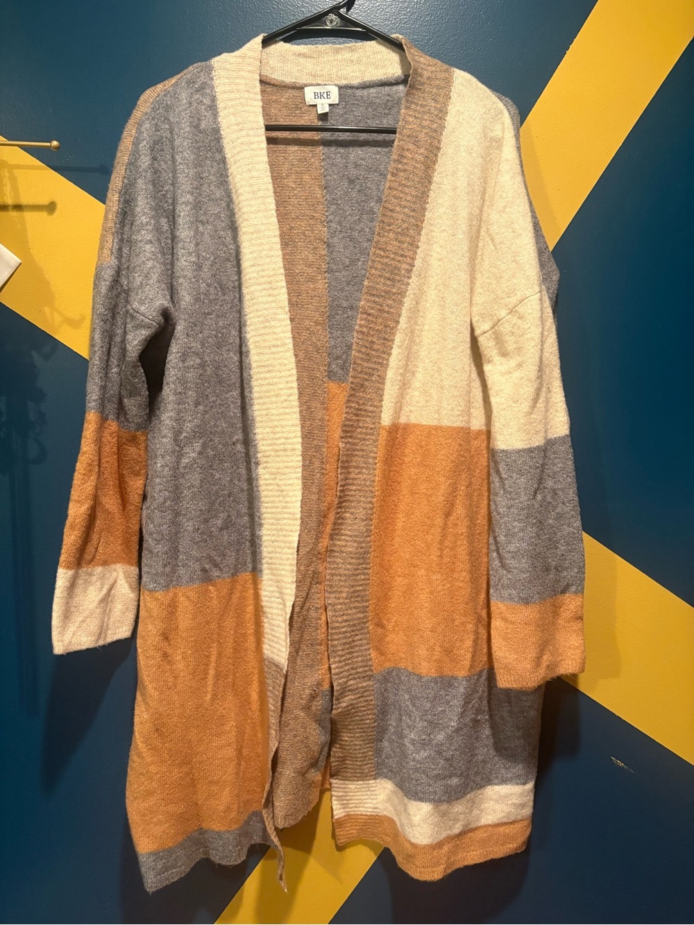 BKE Lightweight Colorblock Oversized Duster Cardigan NWOT
